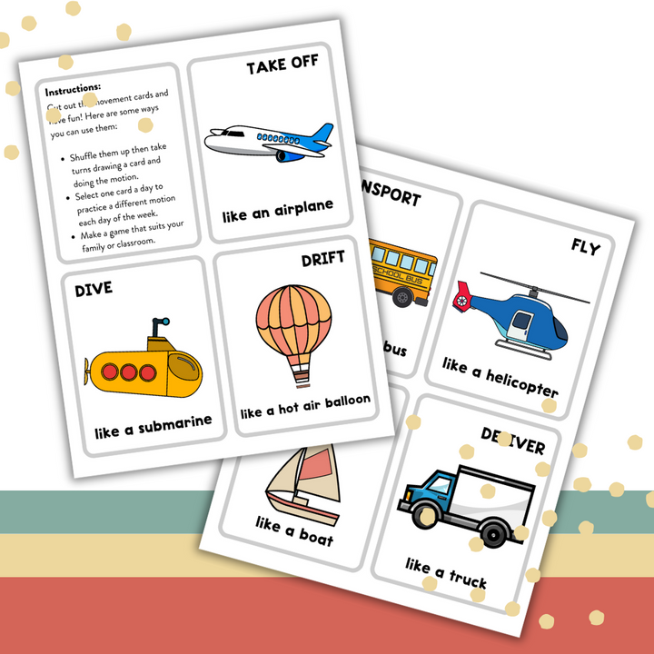Movement Challenge Activity Cards