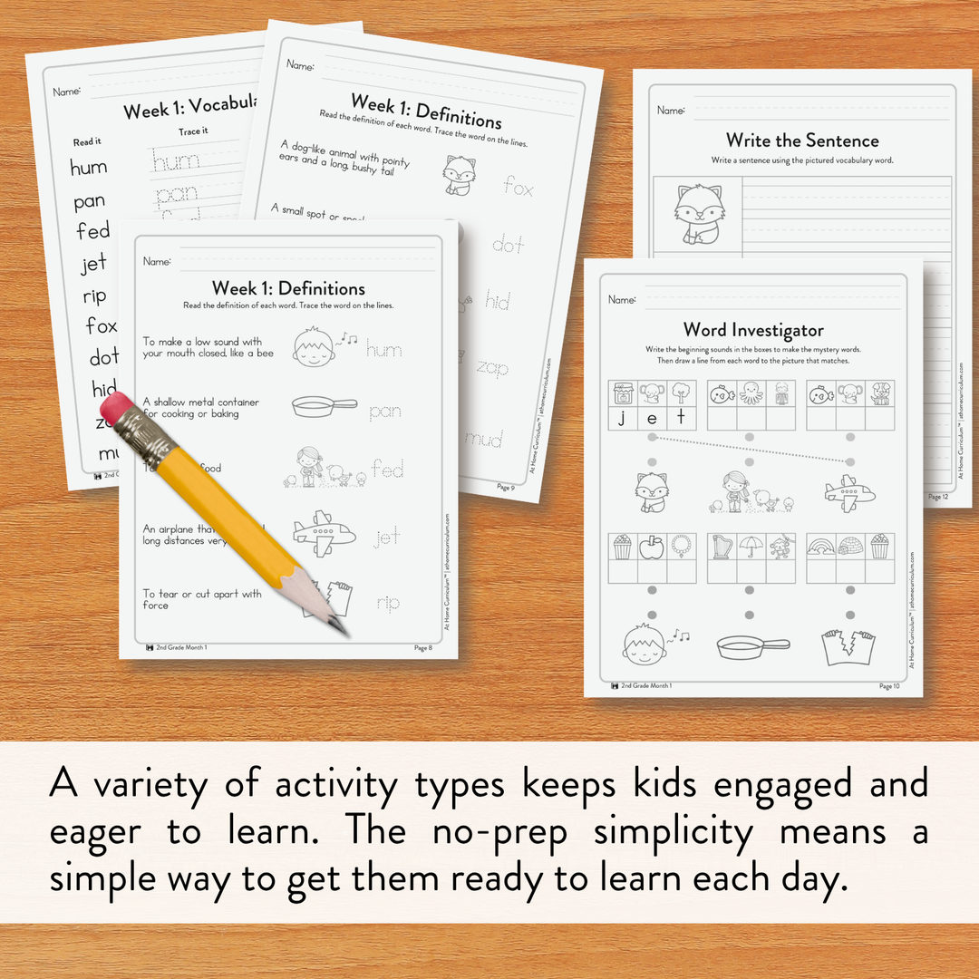 Spelling & Vocabulary for 2nd Grade