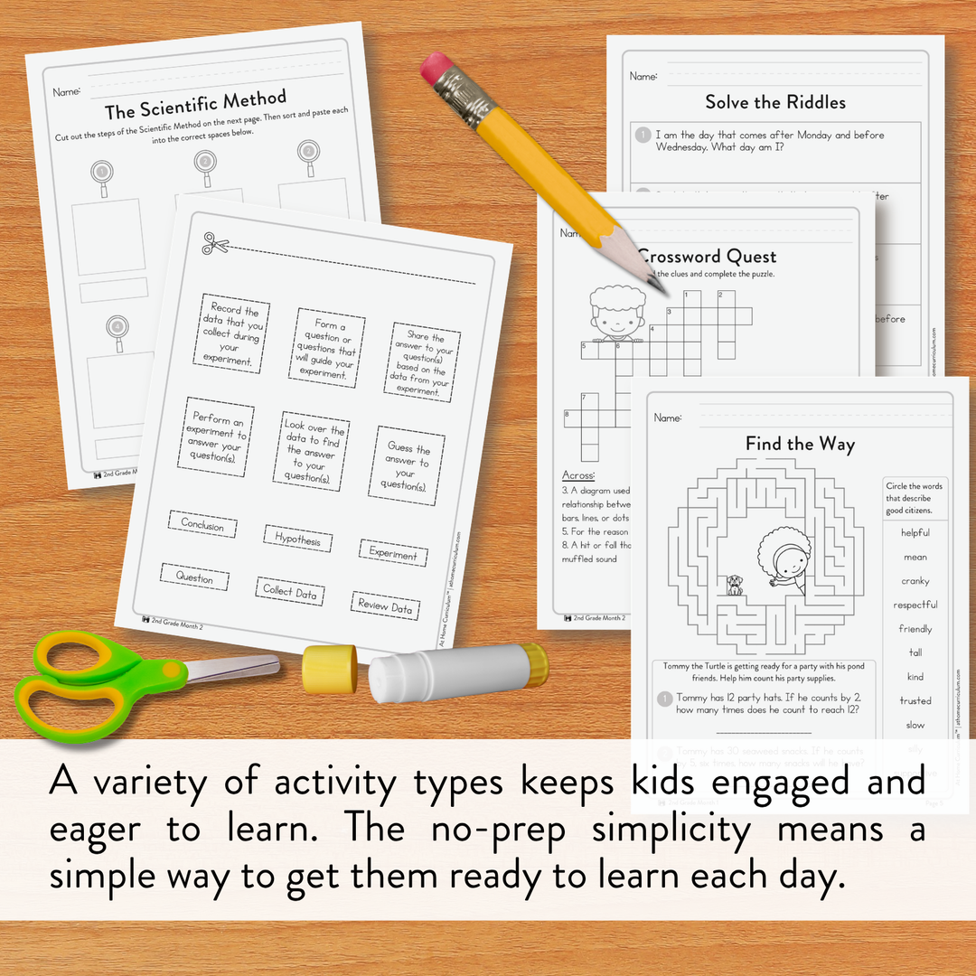Second Grade Warm-Up Pages