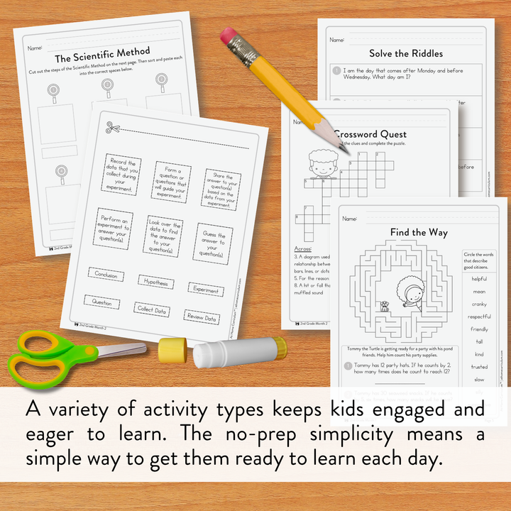 Second Grade Warm-Up Pages