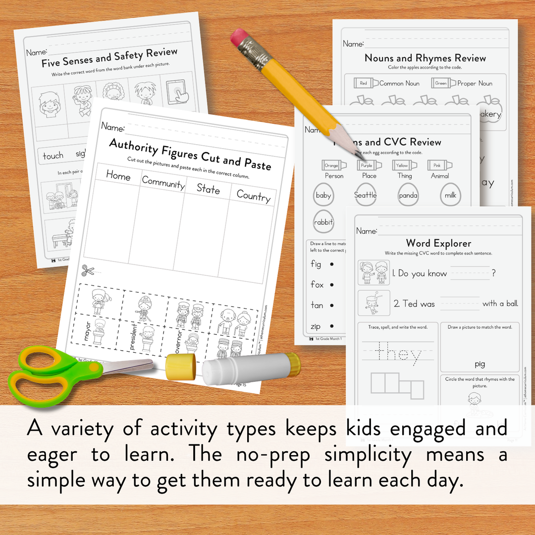 First Grade Warm-Up Pages