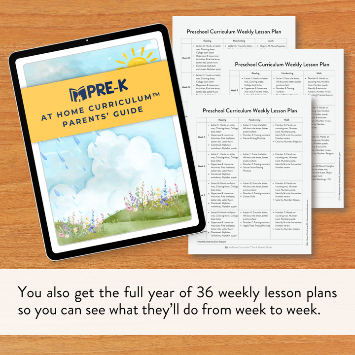 Pre-K At Home Curriculum (TK)