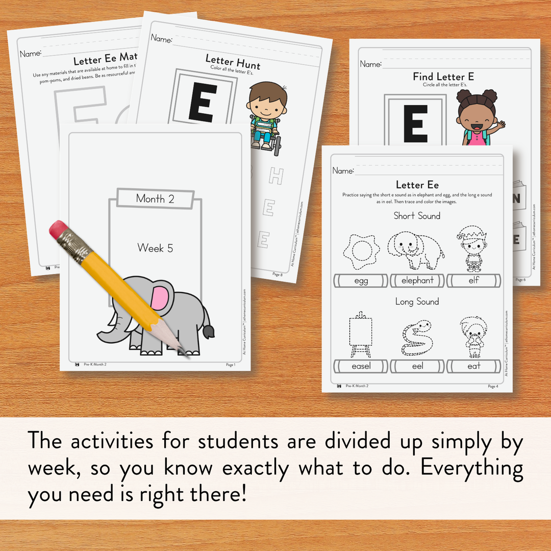 Pre-K At Home Curriculum (TK)