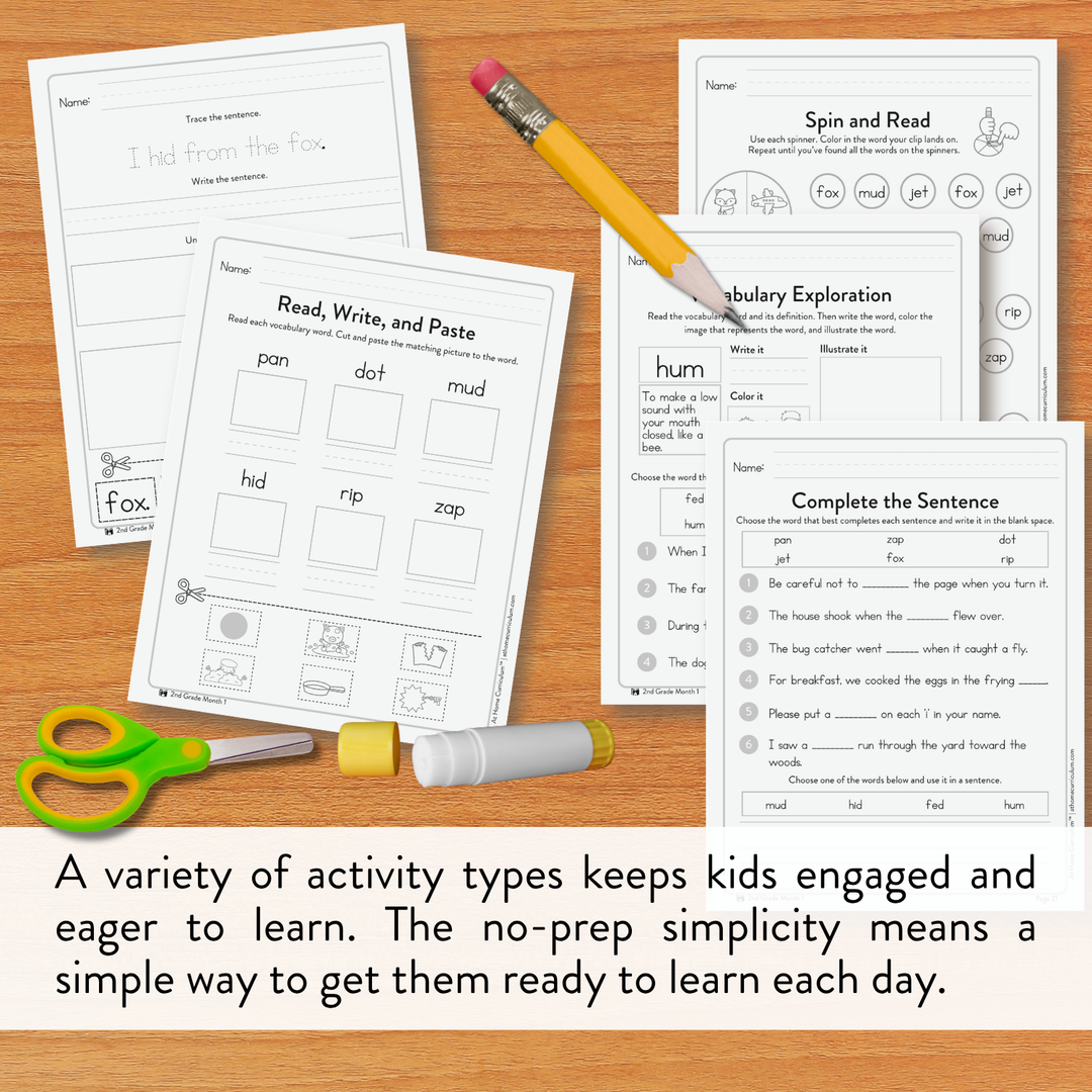 Spelling & Vocabulary for 2nd Grade