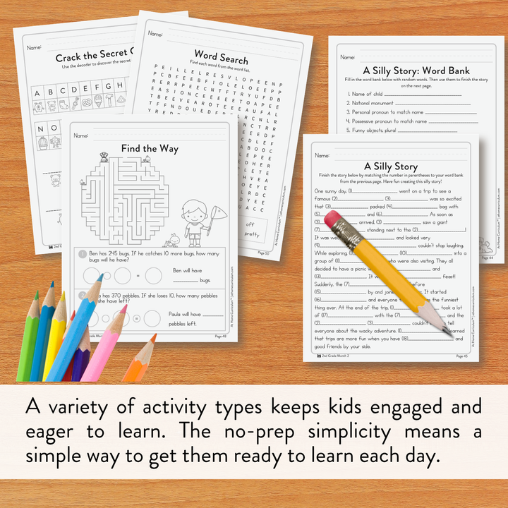 Second Grade Warm-Up Pages
