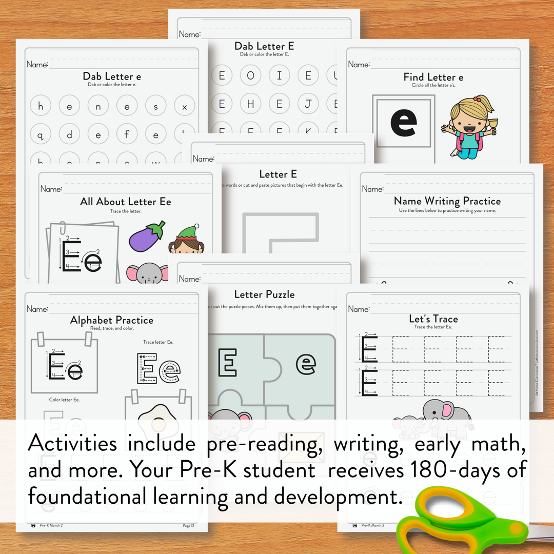Pre-K At Home Curriculum (TK)