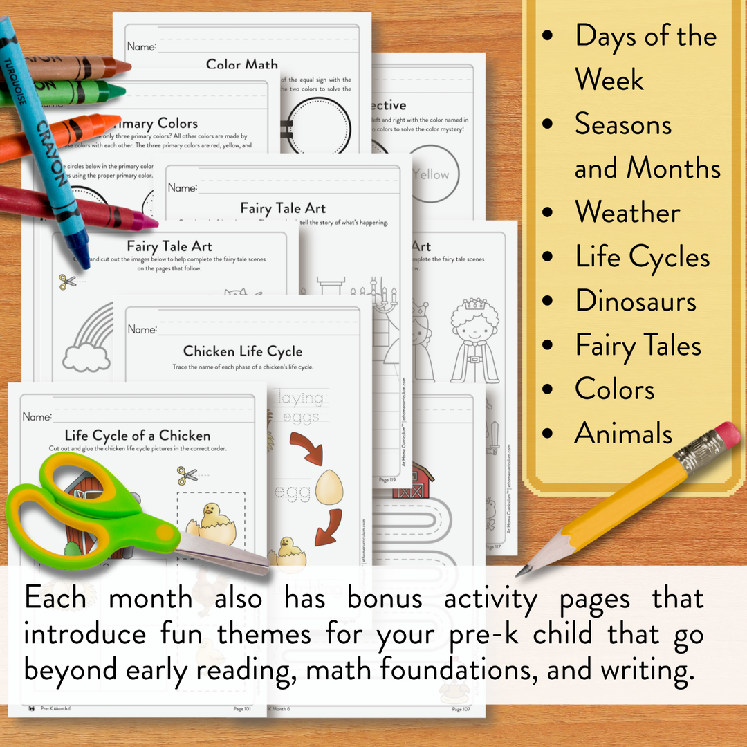 Pre-K At Home Curriculum (TK)